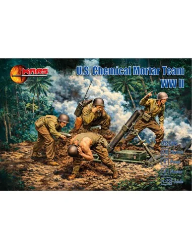 WWII U.S. Chemical mortar team, 1/72 - Mars Figures MS72146