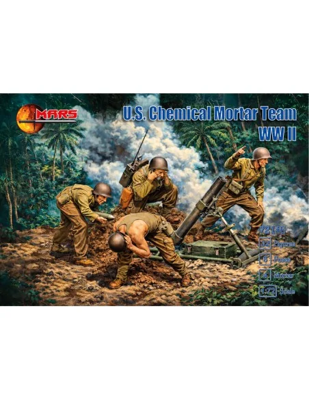 [NO_DESC] WWII U.S. Chemical mortar team, 1/72 - Mars Figures MS72146