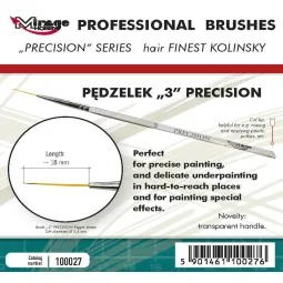 MIRAGE BRUSH PRECISION KOLINSKY SIZE 3 - Mirage Hobby 100027