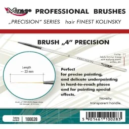 MIRAGE BRUSH PRECISION KOLINSKY SIZE 4 - Mirage Hobby 100028