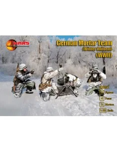WWII German Mortar Team (winter uniform), 1/32 - Mars Figures MS32051
