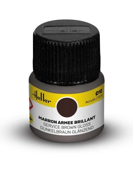 Acrylic Colour 010 Service Brown Gloss - Heller 9010