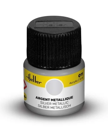 Acrylic Colour 011 Silver Metallic - Heller 9011