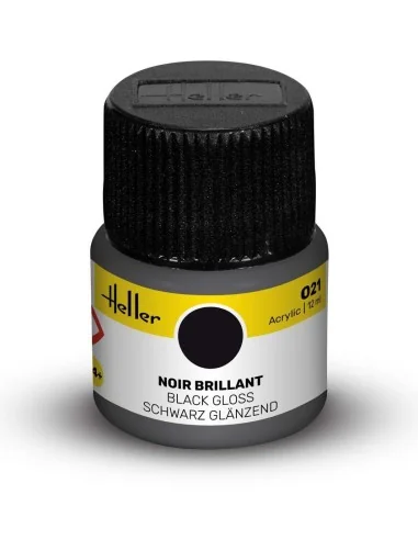 Acrylic Colour 021 Black Gloss - Heller 9021