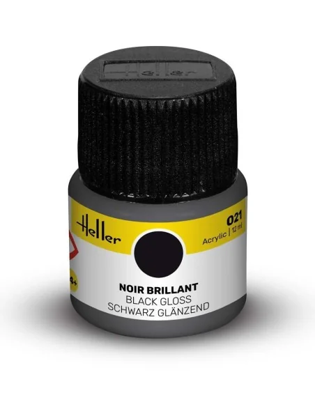 Acrylic Colour 021 Black Gloss - Heller 9021
