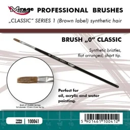 MIRAGE BRUSH FLAT HIGH QUALITY CLASSIC SERIES 1 size 0 - Mirage Hob...