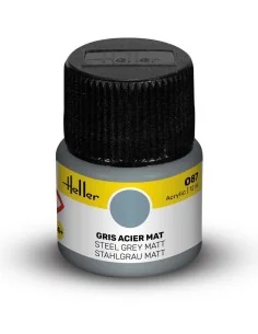 Acrylic Colour 087 Steel Grey Matt - Heller 9087