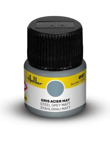 Acrylic Colour 087 Steel Grey Matt - Heller 9087