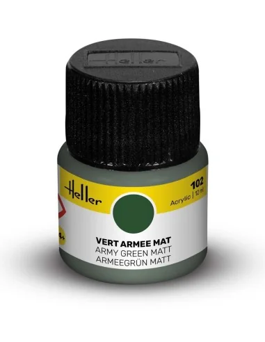 Acrylic Colour 102 Army Green Matt - Heller 9102