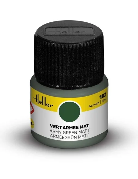 Acrylic Colour 102 Army Green Matt - Heller 9102