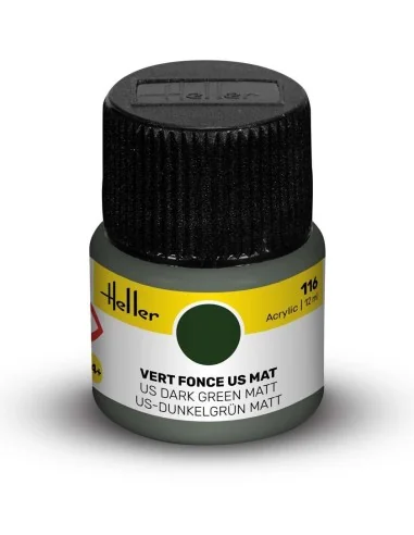 Acrylic Colour 116 US Dark Green Matt - Heller 9116