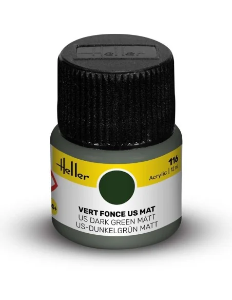Acrylic Colour 116 US Dark Green Matt - Heller 9116