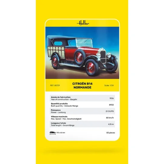 Citroen B14 Normande, 1/24 - Heller 80729 Citroen B14 Normande, 1/24 - Heller 80729