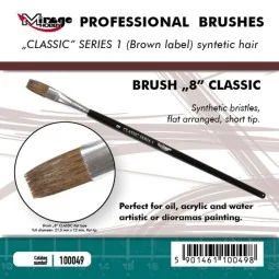 MIRAGE BRUSH FLAT HIGH QUALITY CLASSIC SERIES 1 size 8 - Mirage Hob...