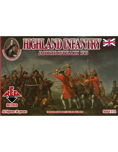 Highland Infantry 1745, Jacobite Rebell., 1/72 - Red Box RB72050
