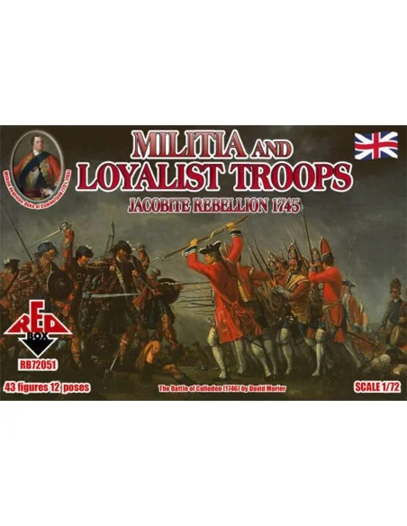 Militia+Loyalist Troops 1745, Jacobite R., 1/72 - Red Box RB72051