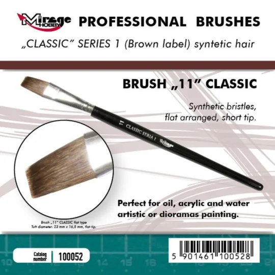 MIRAGE BRUSH FLAT HIGH QUALITY CLASSIC SERIES 1 size 11 - Mirage Ho...