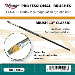 MIRAGE BRUSH FLAT HIGH QUALITY CLASSIC SERIES 2 size 3 - Mirage Hob...