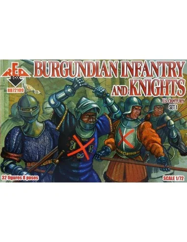 Burgundian infantry a.knights, 15th centu set 1, 1/72 - Red Box RB7...