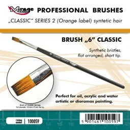 MIRAGE BRUSH FLAT HIGH QUALITY CLASSIC SERIES 2 size 6 - Mirage Hob...