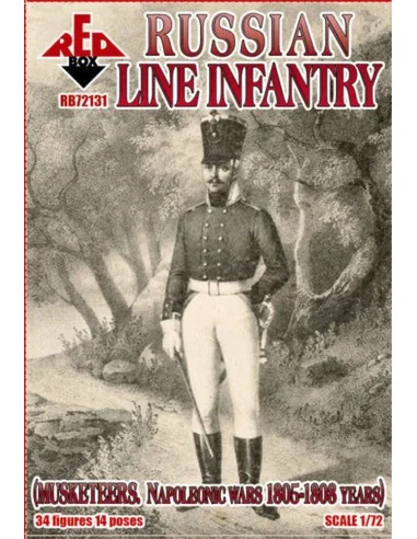 Russian line infantry(Musketeers)1805-08, 1/72 - Red Box RB72131