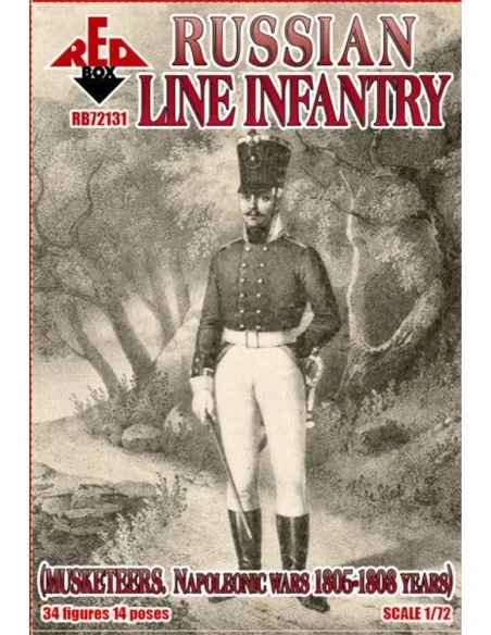 Russian line infantry(Musketeers)1805-08, 1/72 - Red Box RB72131