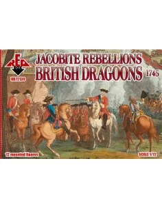 Jacobite Rebellion. British dragoons 1745, 1/72 - Red Box RB72139