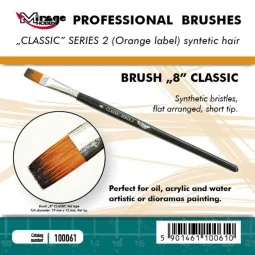MIRAGE BRUSH FLAT HIGH QUALITY CLASSIC SERIES 2 size 8 - Mirage Hob...