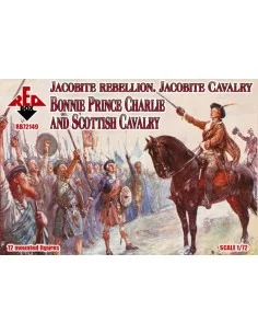 Jacobite Rebellion. Jacobite Cavalry. Bonnie Prince Charlie and Sco...