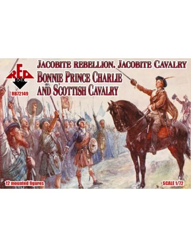 Jacobite Rebellion. Jacobite Cavalry. Bonnie Prince Charlie and Sco...
