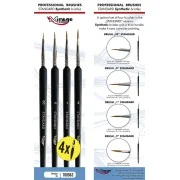 MIRAGE BRUSH SET of Standard of 4 brushes in sizes:00, 0, 1, 2 (hai...