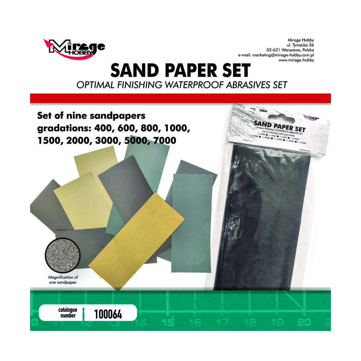 MIRAGE SAND PAPER (9 pcs: 400, 600, 800, 1000, 1500, 2000, 3000, 50...