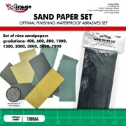 MIRAGE SAND PAPER (9 pcs: 400, 600, 800, 1000, 1500, 2000, 3000, 50...