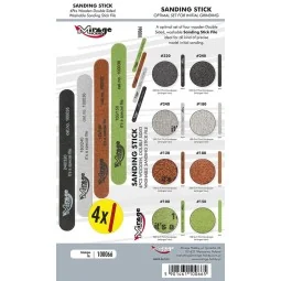 MIRAGE SANDING STICK OPTIMAL SET [4pcs/8 STAGES] - Mirage Hobby 100066
