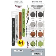 MIRAGE SANDING STICK OPTIMAL SET [4pcs/8 STAGES] - Mirage Hobby 100066