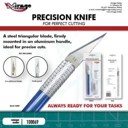 MIRAGE Precision Knife + 5 blades (BLUE) - Mirage Hobby 100069