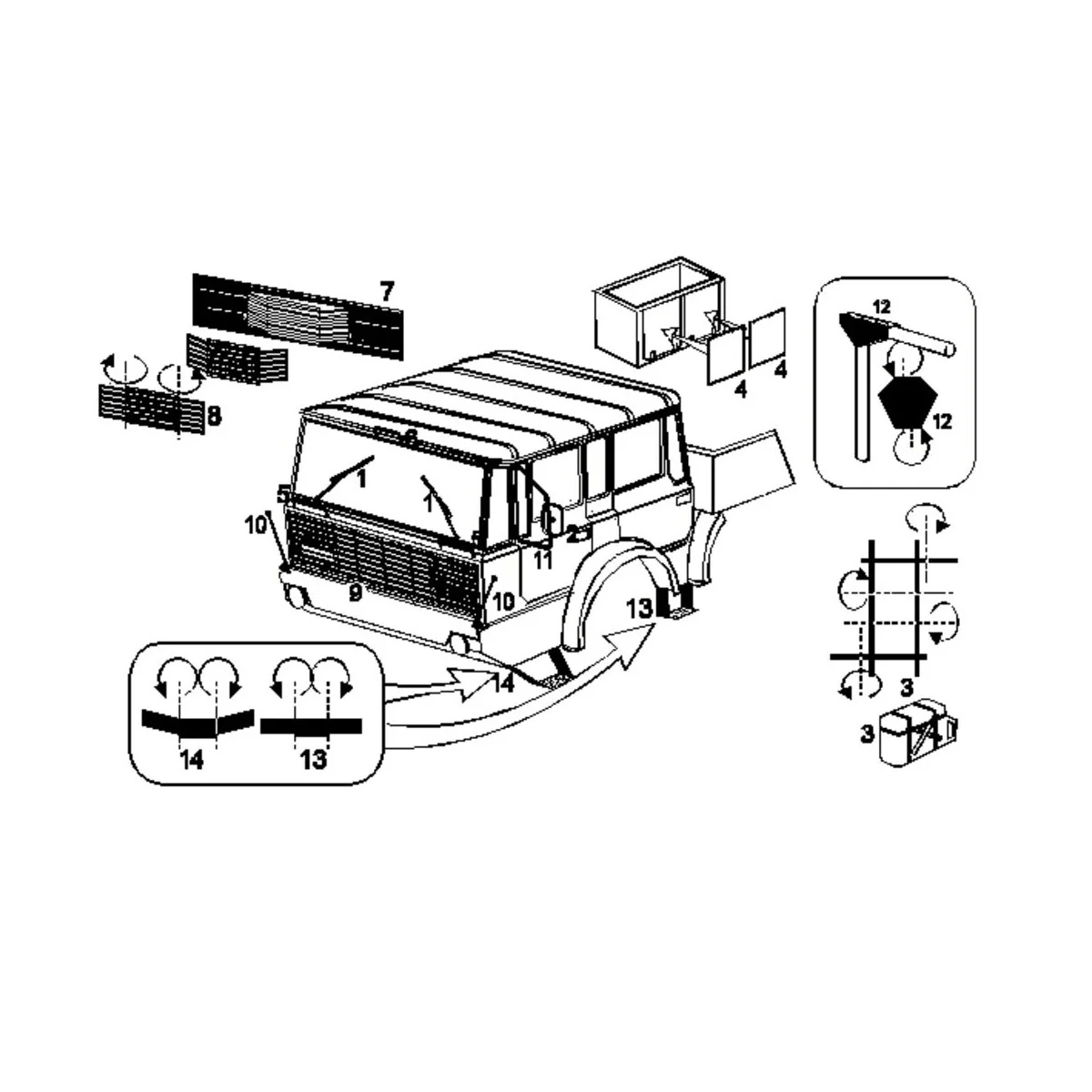 T813 6x6, 1/87 - Hauler HLR87012