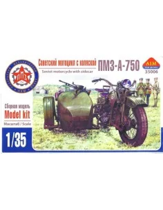 PMZ-A-750 Soviet motorcycle with sidecar, 1/35 - AIM -Fan Modell AI...