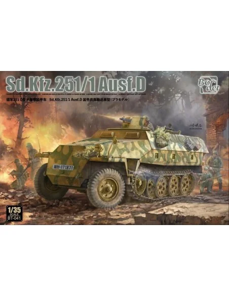 Sd.Kfz.251/1 Ausf.D w/ Workable Tracks & Interiors, 1/35 - Border M...