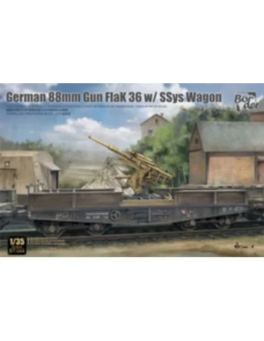 German 88 mm Gun FlaK 36 w/ SSys Wagon, 1/35 - Border Model BT-044