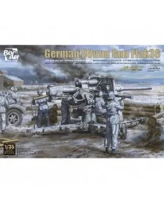 German 88mm Gun Flak 36 w/ 6 Crew Members, 1/35 - Border Model BT-013
