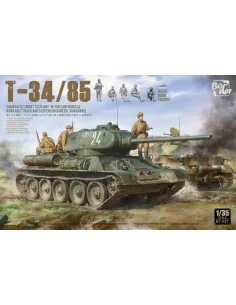T-34-85 Composite Turret 112 Plant w/5 Resin Figures & Workable Tra...