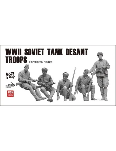 [NO_DESC] WWII Soviet Tank Desant Troops (5 pcs. Resin Figures), 1/...