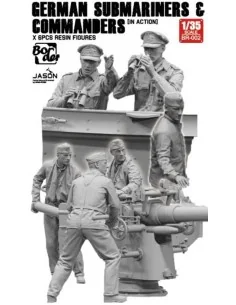 German Submarines & Commanders Set of 6 Resin Figures, 1/35 - Borde...