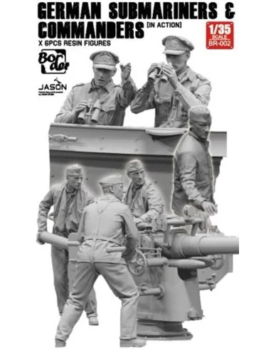 [NO_DESC] German Submarines & Commanders Set of 6 Resin Figures, 1/...