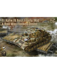 Pz.Kpfw. IV Ausf. J Early/Mid & Rail Way Flatbed Ommr (2 in 1), 1/3...