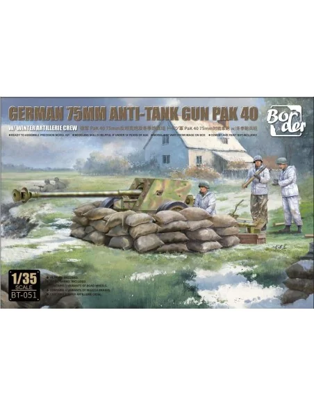 German 75 mm Anti-Tank Gun PaK 40, 1/35 - Border Model BT-051