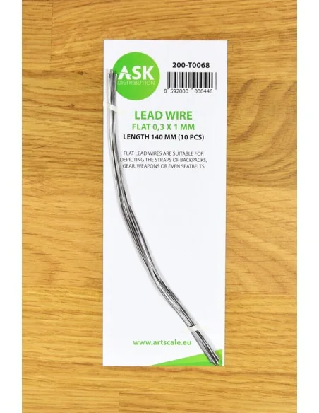 Lead Wire - Flat 0, 3 x 1 x 140 mm (cca. 10 pcs) - Art Scale Kit 20...