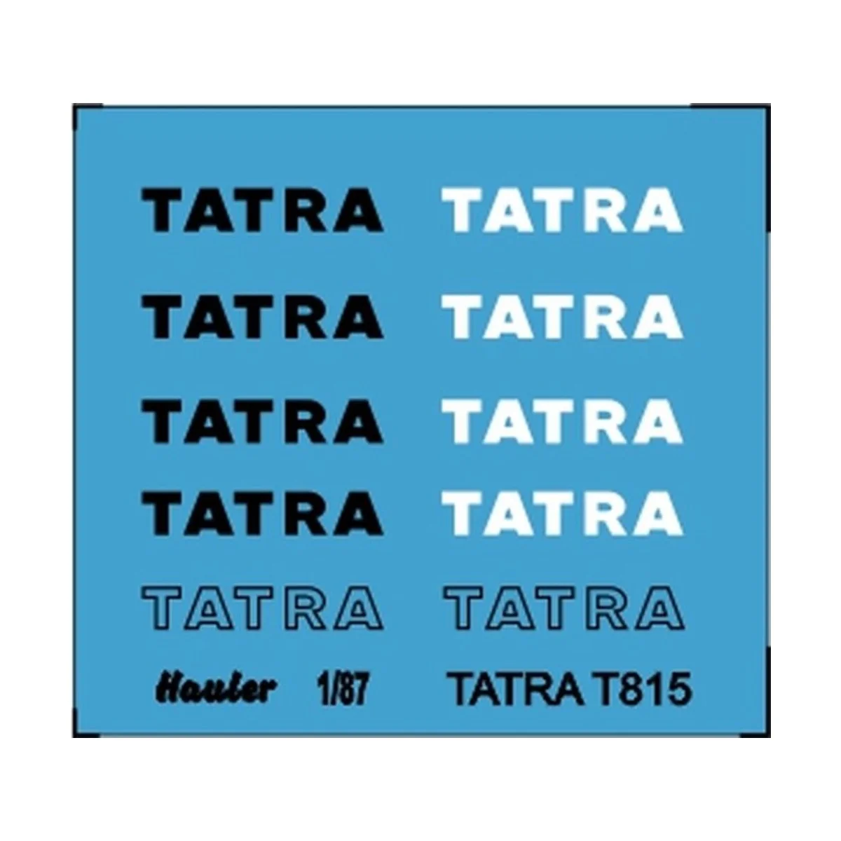 T815 decal, 1/87 - Hauler HLR87040 T815 decal, 1/87 - Hauler HLR87040