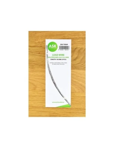 Lead Wire - Halfround 0, 6 x 0, 4 x 140 mm (9 pcs) - Art Scale Kit ...